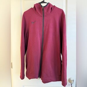 Nike Showtime Maroon Dri-FIT Hoodie Full Zip